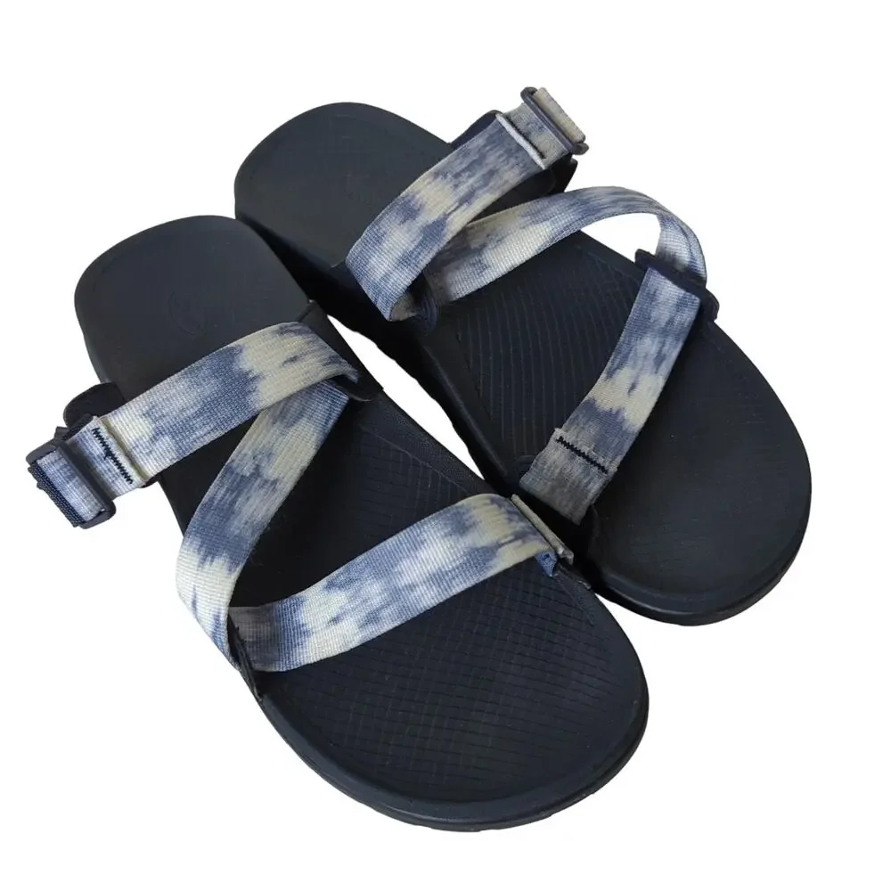 Chaco‎ Lowdown Slides Sandals Men's 11 44 Faded Blue Strappy Shoes Summer Beach